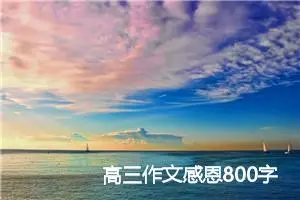 高三作文感恩800字（例文5篇）