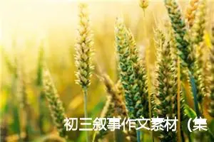 初三叙事作文素材（集锦11篇）