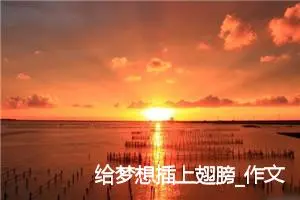 给梦想插上翅膀_作文1000字_初中综合作文