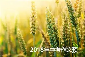 2018年中考作文预测：相信自己_作文650字_中考作文预测