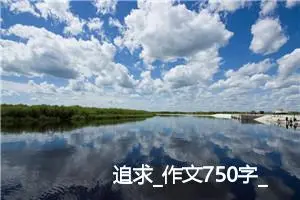 追求_作文750字_高中优秀作文