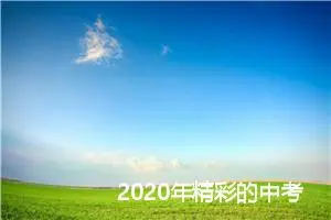 2020年精彩的中考零分作文_作文1050字_中考零分作文