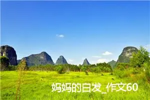 妈妈的白发_作文600字_高中优秀作文