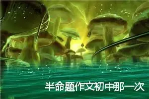 半命题作文初中那一次我1000字_中考半命题作文