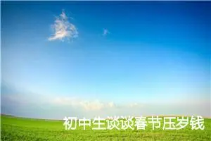 初中生谈谈春节压岁钱作文800字_初中节日作文