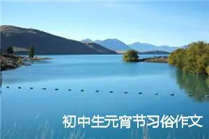 初中生元宵节习俗作文300字：重要民间习俗_初中节日作文