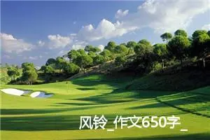 风铃_作文650字_高中优秀作文