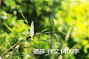 琐碎_作文1400字_高中优秀作文