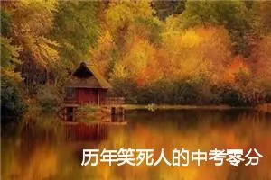 历年笑死人的中考零分作文汇总_作文2150字_中考零分作文