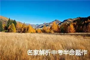 名家解析中考半命题作文《不错过》的文章并附优秀范文_作文1900字_中考半命题作文