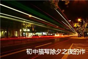 初中描写除夕之夜的作文600字_初中节日作文