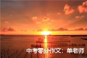 中考零分作文：单老师你好，我想请假_作文450字_中考零分作文