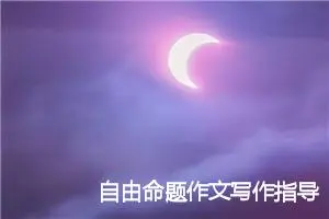 自由命题作文写作指导_作文1900字_中考命题作文