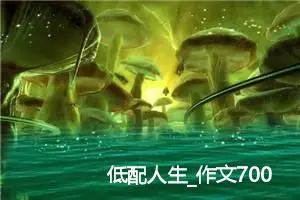 低配人生_作文700字_高中作文范文