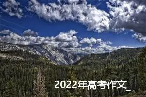 2022年高考作文_作文300字_高考作文
