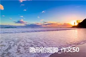 隐形的翅膀_作文500字_高中优秀作文