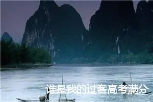 谁是我的过客高考满分作文点评_高考满分作文
