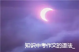 知识中考作文的语法_作文250字_中考作文