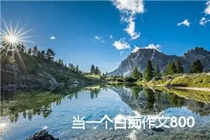 当一个白痴作文800字_高一作文