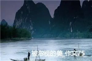被忽视的美_作文750字_高中作文范文