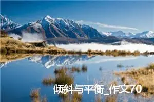 倾斜与平衡_作文700字_高中作文范文