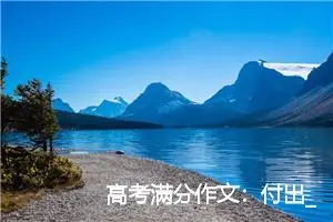 高考满分作文：付出_高考满分作文