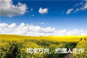 找准方向，把握人生作文800字_高一作文