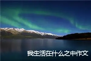 我生活在什么之中作文800字_高三作文