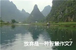 放弃是一种智慧作文700字_高三作文
