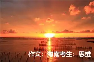 作文：海南考生：思维解读幸福