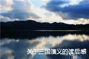 关于三国演义的读后感600字范文_高中读后感