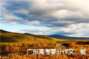 广东高考零分作文：被常识害死的二傻_高考零分作文