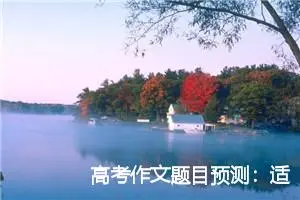 高考作文题目预测：适合的-的作文_作文900字_高考作文赏析