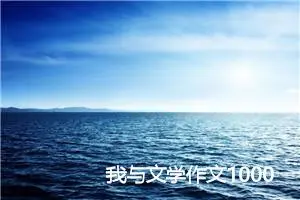 我与文学作文1000字_高三作文