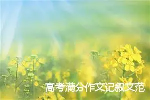 高考满分作文记叙文范文5篇_高考材料作文