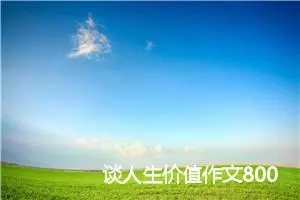 谈人生价值作文800字_高二作文