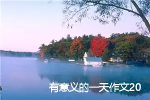 有意义的一天作文20字_小学三年级作文