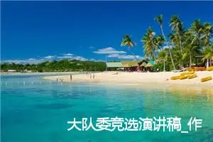 大队委竞选演讲稿_作文300字_小学写信作文