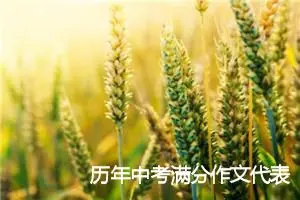 历年中考满分作文代表之一：说说我自己_中考满分作文
