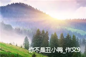 你不是丑小鸭_作文900字_初中议论文作文