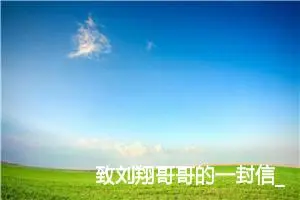 致刘翔哥哥的一封信_作文500字_小学书信作文