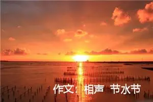 作文：相声 节水节电 人人有责