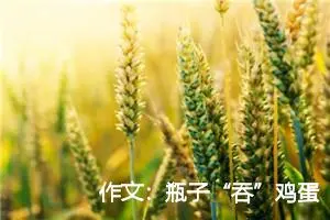 作文：瓶子“吞”鸡蛋