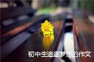 初中生追逐梦想的作文（精选7篇）