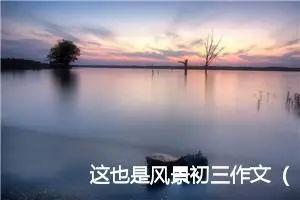 这也是风景初三作文（汇总12篇）
