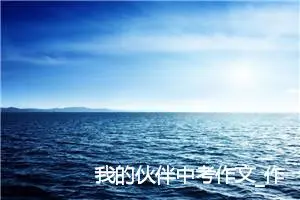 我的伙伴中考作文_作文350字_中考作文