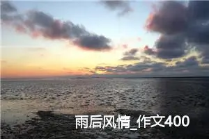 雨后风情_作文400字_高中优秀作文