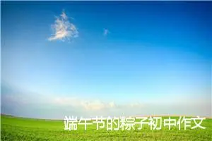 端午节的粽子初中作文三篇_初中节日作文