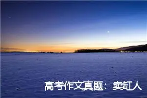 高考作文真题：卖缸人的启示_作文300字_高考作文