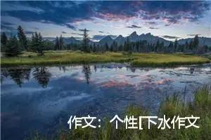 作文：个性[下水作文]